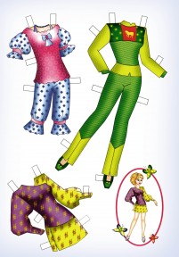 Бумажная кукла Юля