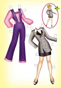 Бумажная кукла Юля